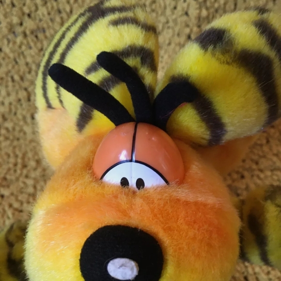 VINTAGE Diddle MOUSE Yellow Tiger Stripes STUFFED Bendable Thomas GOLETZ. - Picture 2 of 6